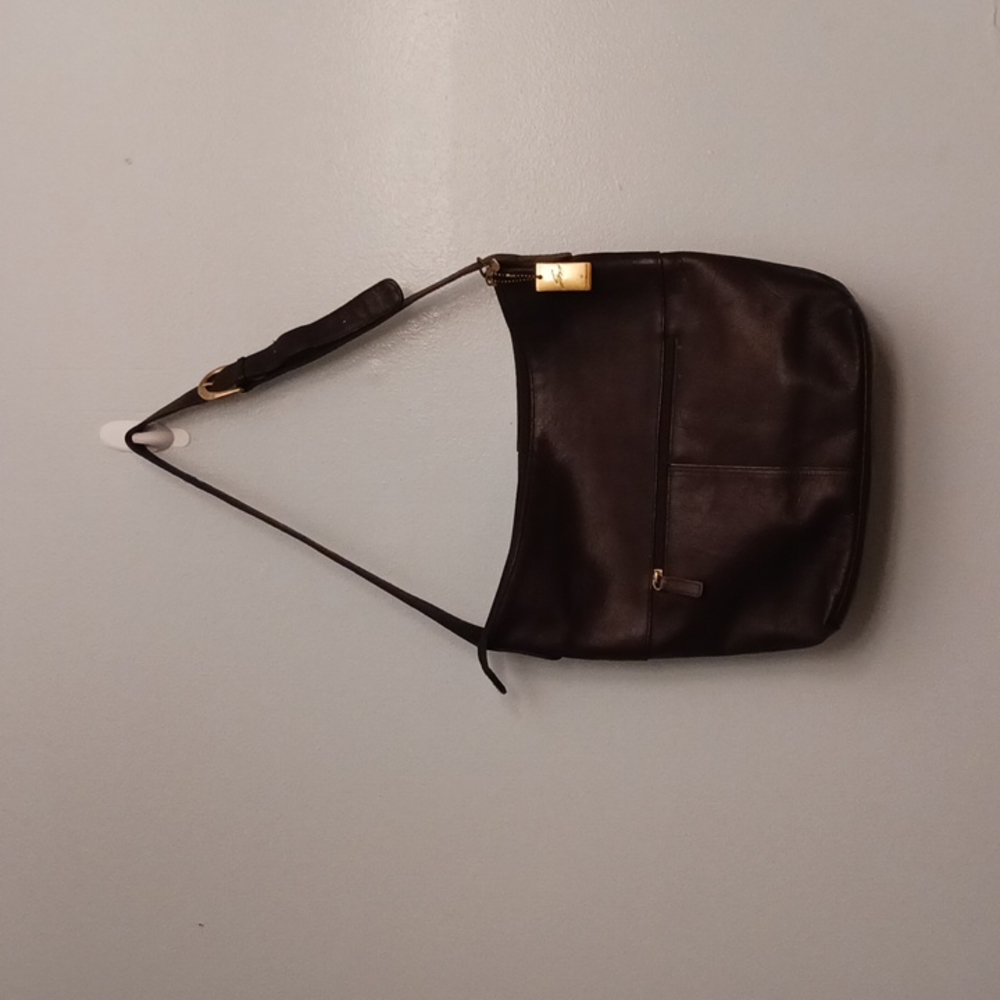 Stone Mountain medium-sized dark brown shoulder handbag.